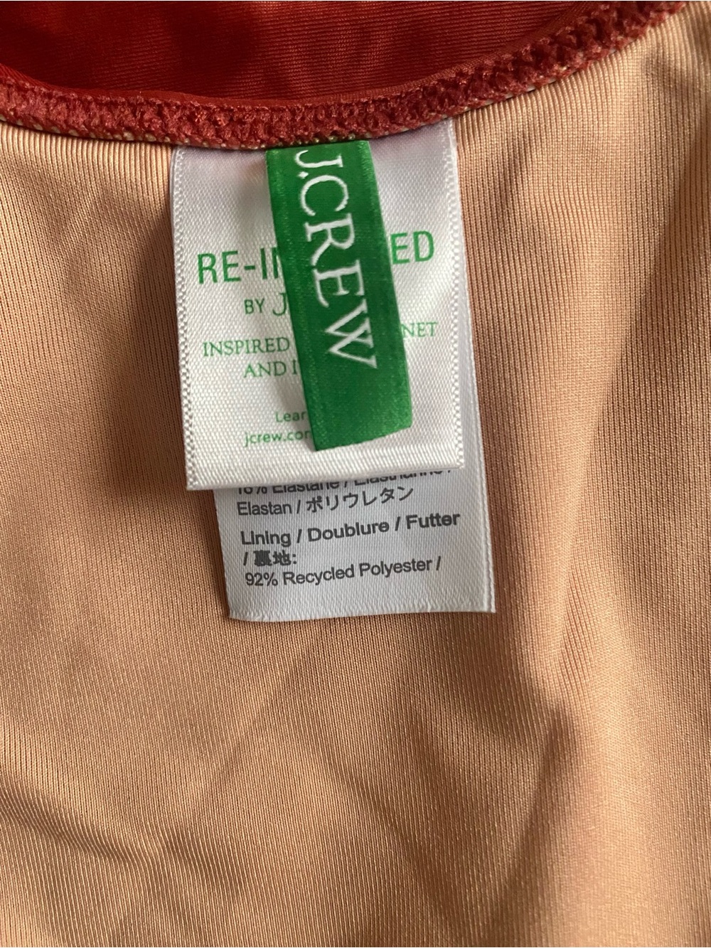 J.Crew DD Plunge Cross-Back One-Piece Swimsuit in Rust Women’s Size 14 - Picture 8 of 9